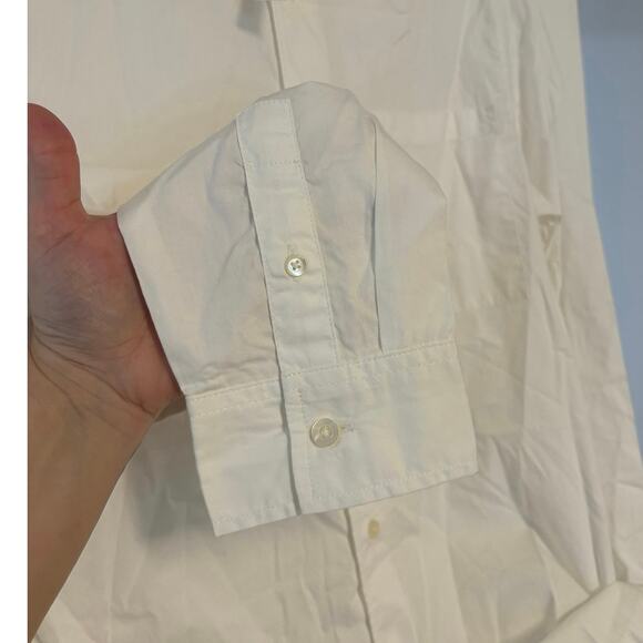 NWT Madewell Straight-Hem Cotton Button-Up Shirt In White Size Small - Picture 6 of 7
